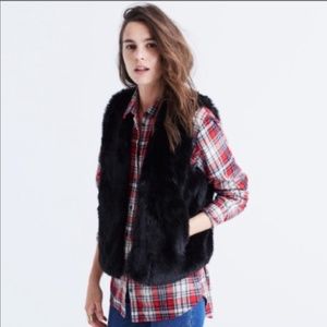 Madewell faux fur vest